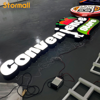 Lettres lumineuses en acrylique entièrement éclairées, enseignes de logo 3D, enseignes commerciales, lettres en relief, enseigne de logo LED pour la publicité