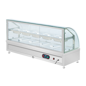 <span class=keywords><strong>2</strong></span> chảo nhà hàng thép không gỉ truy cập hàng đầu thực phẩm nóng lên hiển thị trường hợp điện hiển thị nóng trưng bày để bán - Product Image 4