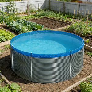 Laghetto <span class=keywords><strong>per</strong></span> Pesci Multifunzionale <span class=keywords><strong>per</strong></span> Giardino e Coltivazione di Ortaggi, Doppio Uso <span class=keywords><strong>per</strong></span> Stoccaggio <span class=keywords><strong>Acqua</strong></span> e Allevamento Pesci in Villa - Product Image 2