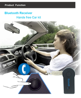 Nouveau récepteur audio mains libres pour voiture avec haut-parleur et microphone intégrés, adaptateur de port AUX pour une installation universelle