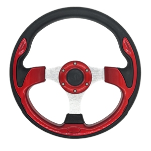 사용자 정의 색상 320mm/<span class=keywords><strong>12</strong></span>.5 인치 PU 레드 골프 카트 스티어링 휠 보트 스티어링 휠 - Product Image 1