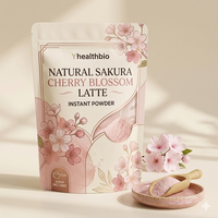 Poudre de latte Sakura, mélange de boisson instantanée à base de plantes pour les cafés et le développement de produits alimentaires