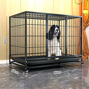 กรงสุนัขพับได้แบบโลหะพร้อมถาด  กรงสัตว์เลี้ยงขนาดเล็ก - Product Image 1