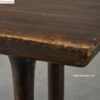 Table Console Antique Classique Chêne Foncé avec Finition Artisanale Menuiserie Traditionnelle Robuste pour Entrée de Salon