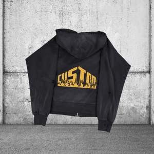 Sweat à capuche personnalisé de luxe, broderie, streetwear, molleton, vintage, surdimensionné, fermeture éclair - Product Image 3