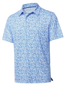 Chemises de golf pour hommes à séchage rapide, personnalisées avec logo imprimé numériquement sur toute la surface, tricotées en 80% polyester et 20% élasthanne - Product Image 6