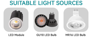 กรอบสปอตไลท์ LED ติดผนังป้องกันแสงสะท้อน GU10ปิดภาคเรียนปรับได้ MR16ที่อยู่อาศัย - Product Image 6