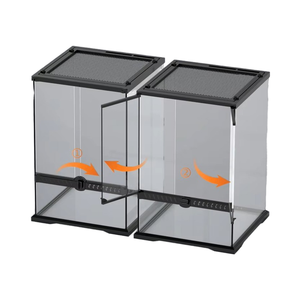 Aquarium rectangulaire en verre Tianbo, style forêt tropicale moderne, accessoire durable, écologique, réutilisable, pour reptiles à cornes solides - Product Image 5