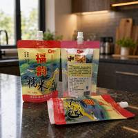 Pochette Doypack Personnalisée Réutilisable Résistante à la Chaleur Qualité Alimentaire Recyclable Matière PET+PE avec Bec Verseur pour Eau Minérale et Bière
