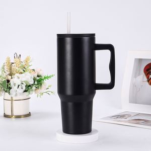 Travel Car H4.0 Handle Tumbler 40oz Double Wall Vacuum <b>Mug</b> <b>Lid</b> Straw Anti-Slip ODM Custom Color - Product Image 2