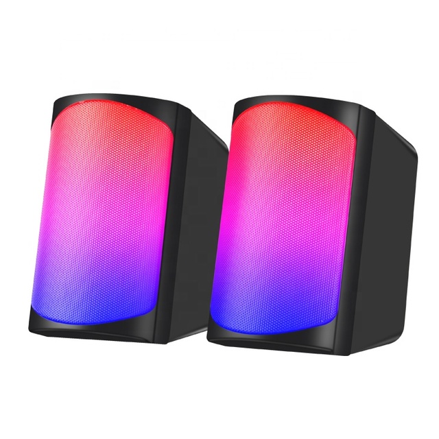 Kisonli X15 RGB Lighting Mini Speaker Box for Mobile Phone Computer Desktop Pc Accessories USB Powered Wired 2.0 Gaming Speakers