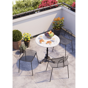 Lifepursue Meubles de salle à manger <span class=keywords><strong>Table</strong></span> de bistro moderne commerciale Dessus en marbre Qualité de qualité extérieure - Product Image 4