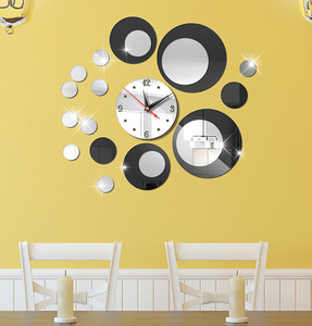 Circle Color Matching <strong>DIY</strong> Combination Mirror Wall <strong>Clock</strong> Living Room Decoration Wall <strong>Clock</strong> Silent <strong>Clock</strong> - Product Image 4