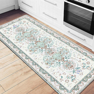 Alfombra de cocina de Pvc grueso, rectangular, antideslizante, impermeable, con patrón floral, soporte antifatiga para uso doméstico - Product Image 3