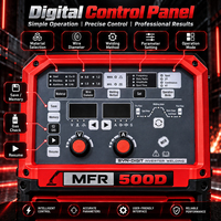 Nouvelle soudeuse MIG à double impulsion 500A, 380V, triphasée, inverseur IGBT, alimentation en fil séparée synergique, soudage de l'aluminium et de l'acier inoxydable