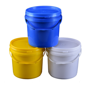 4L Food Grade 1 Gallon round plastic buckets with handle and lid plastic pail