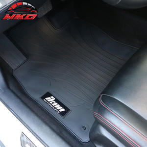 Tapis de sol en Latex pour Honda Civic 2016 – 2021, tapis noirs toutes saisons, 5 pièces, Style IKON, imperméables - Product Image 6