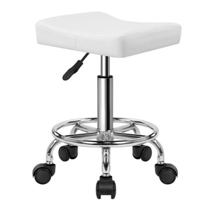 <strong>Square</strong> Rolling Stool PU Leather Height Adjustable Swivel Massage SPA Salon Stools Task <strong>Chair</strong> With Wheels - Product Image 1