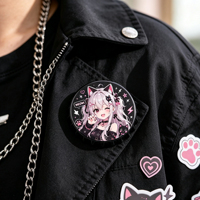 Broche personnalisée en métal étamé en forme de bouchon de bouteille Vigreat, vente en gros pour salons professionnels, cadeaux promotionnels et événements