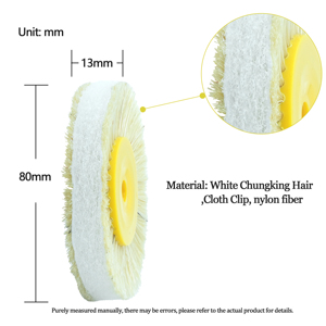 WELL <span class=keywords><strong>CK</strong></span> Dia 80mm <span class=keywords><strong>Dental</strong></span> produkte Gelbe Kunststoff nabe Weiß Brsitle Polier bürsten räder für Labor - Product Image 2
