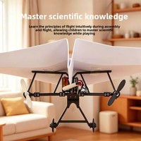 Avion en papier télécommandé en plastique, drone jouet, modèle d'avion DIY, expérience d'assemblage scientifique et technologique pour les plus de 14 ans