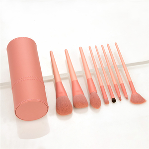 Hot Bán 8 Pcs Trang Điểm Bàn Chải Kit Mềm Tổng Hợp Tự Nhiên Trang Điểm Applicator Bàn Chải Phụ Nữ Eyeshadow Trên Khuôn Mặt Fan Make Up Với Chủ - Product Image 3