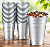 Tasse à bière en aluminium colorée avec logo personnalisé, tasse en aluminium Top Cop pour l'Allemagne, la Géorgie, Moon Cutwater Spirits, tasse de stade