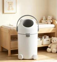 Poubelle à couches pour bébé, design mignon de dessin animé, avec motif casque audio, anti-odeur, grande capacité, pour chambre de bébé