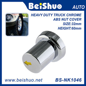 Couvercle d'écrou de roue de <span class=keywords><strong>camion</strong></span> d'indicateur <span class=keywords><strong>jaune</strong></span> de chrome d'ABS de BS-NK1046 pour le style de chapeau haut de forme de <span class=keywords><strong>camion</strong></span> de semi, de remorque ou de HD - Product Image 3