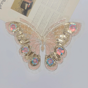 New 3D bướm <span class=keywords><strong>sequin</strong></span> các bản vá lỗi ren đính cườm đầy màu sắc ren <span class=keywords><strong>Motif</strong></span> 3D bướm vá <span class=keywords><strong>Motif</strong></span> cho Diy t Áo sơ mi các bản vá lỗi - Product Image 1