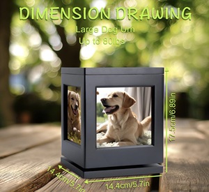 Toptan Ahşap Evcil Hayvan Urnesi Kediler Köpekler Küçük Hayvan Cenaze Malzemeleri Evcil Hayvan Urnesi - Product Image 2