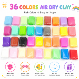 Ensemble de 36 couleurs d'argile à séchage à l'air souple, coloré, populaire, vente en gros, offre spéciale - Product Image 3