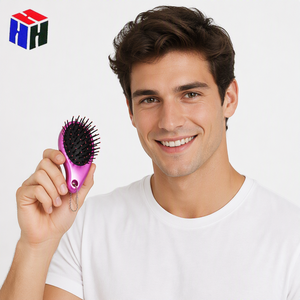Wholesale High Quality Custom Unique Plastic Pocket <strong>Self</strong> <strong>Cleaning</strong> Salon-Style Detangle Home Use <strong>Hair</strong> Comb <strong>Brush</strong> with Mirror - Product Image 3
