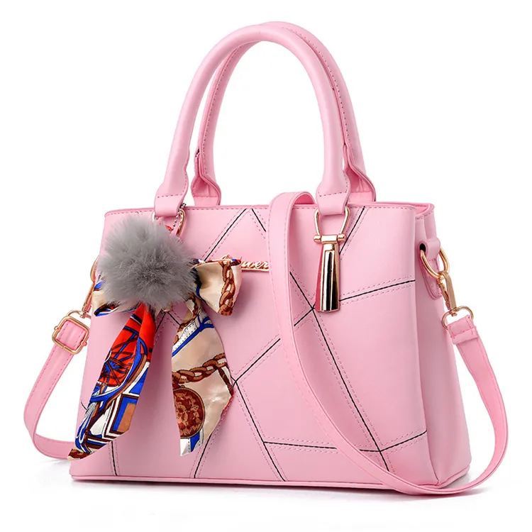 2022 logo personalizzato private label semplice grande rosa chiaro nuove borse di lusso calde a spalla