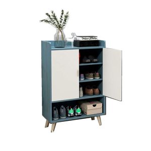 <span class=keywords><strong>Meuble</strong></span> à chaussures 2 portes en bois, multifonctionnel, idéal pour le salon - Product Image 4