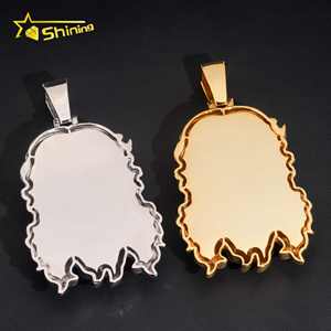 クラシックデザインファッションペンダントチャームヒップホップジュエリーソリッド925シルバーVVSモアッサナイトアイドアウトペンダント男性イエスペンダント - Product Image 4