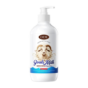 Mélange de <span class=keywords><strong>lait</strong></span> de chèvre biologique et de beurre de karité OEM Nourrit la barrière cutanée Emballage personnalisé disponible <span class=keywords><strong>Lait</strong></span> corporel au <span class=keywords><strong>lait</strong></span> de chèvre - Product Image 1