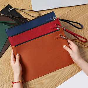 Đa chức năng A5/A4 kinh doanh văn phòng da tập tin thư mục công suất lớn xách tay dây kéo tập tin túi cho dữ liệu lưu trữ tài liệu túi - Product Image 4