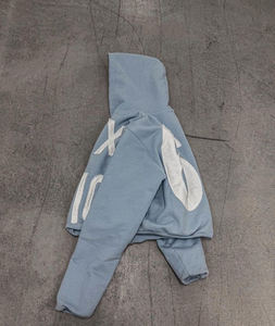 Sudadera con Capucha de Alta Calidad, 400 Gsm, Tejido de Algodón Grueso, Diseño Personalizado con Bordado Desgastado, Estilo Holgado, para Hombre, Invierno, 3D - Product Image 2