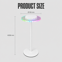Lampe de Table UFO RGB ABS+Fer Rechargeable Sans Fil à LED, Veilleuse Tactile USB-C, Lumière d'Ambiance pour Chambre, Bar, Cadeau OEM - Grande Vente