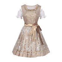 Tenue de carnaval et de fête d'Halloween Oktoberfest, ensemble pantalon à bretelles taille unique, vêtements bavarois pour femmes, prend en charge ODM et OEM