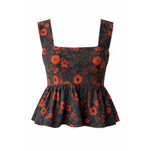 Blusa de Tirantes con Estampado y Dobladillo Acampanado para Mujer, 100% Algodón, Ligera, Transpirable, Ecológica, Fabricante OEM al por Mayor - Product Image 2