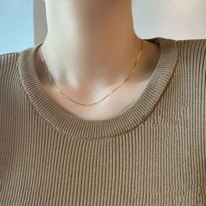 Collier ras du cou de luxe Xinfly pour femme, chaîne serpent en or massif 18 carats, best-seller, colliers fins Au750 - Product Image 5