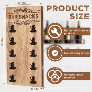 Estante de madera para exhibir patatas fritas en tiendas, estante de madera para almacenar aperitivos en bares, estante de madera maciza para guardar bolsitas de té - Product Image 3