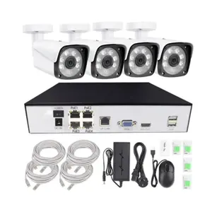 P2P AI facial recognition xvr view app remote view H.265 48V nvr monitoring system 4ch poe kit