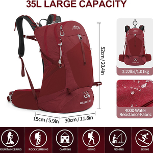 Free Sample High Quality <b>40L</b> Water Resistant Unisex Outdoor <b>Travel</b> Mountaineer Rucksack <b>Backpack</b> Hiking Rucksack Adventure - Product Image 6
