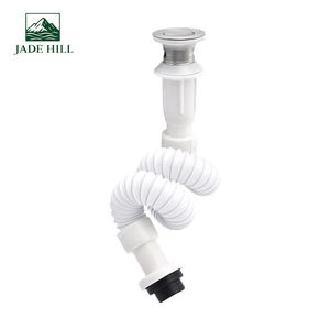 Tuyau de vidange d'évier de lavabo extensible en gros tuyau de vidange d'évier de lavabo anti-fuite anti-odeur avec crépine en acier inoxydable - Product Image 1