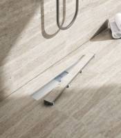 Caniveau de douche linéaire anti-odeur en acier inoxydable 304 avec couvercle réversible pour carrelage, écologique, pour hôtels