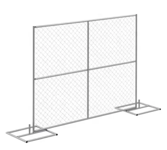 Customized Easily Assembled 6X10 Galvanized Chain Link Mesh Fence Temporary Fence Panels For Sale