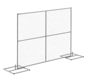 Customized Easily Assembled 6X10 Galvanized Chain Link Mesh Fence Temporary Fence Panels For Sale